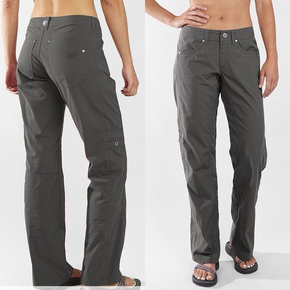Kuhl Free Range Pants Womens 10x31 Green Cargo Stretch Hiking Outdoor 6154